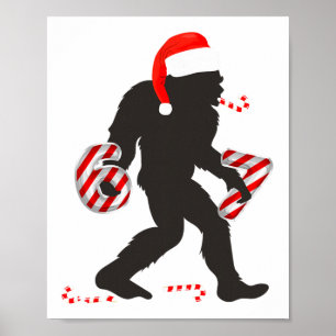 Póster Meme Divertido 67 Con Bigfoot Y Caramelos De Navid
