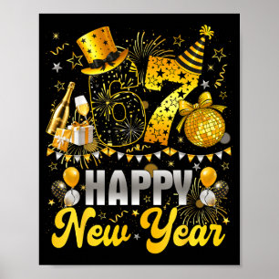 Póster Meme Divertido 67 Feliz Año Nuevo 2026 Familia Sei