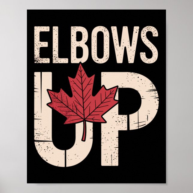 Póster Meme divertido de Canadá codos arriba (1)  (Frente)