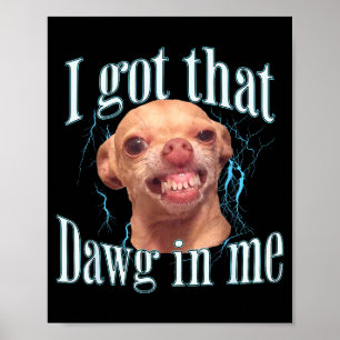Póster Meme divertido de Chihuahua