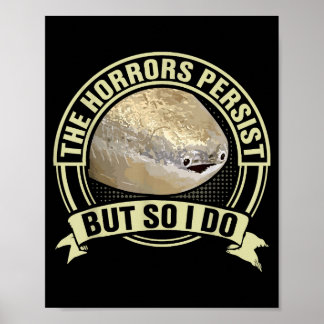 Póster Meme Divertido de Pez Sacabambass Los Horrores Per