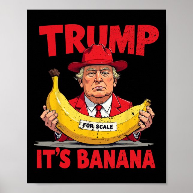 Póster Meme divertido de Trump It's Banana (for Scale) (Frente)