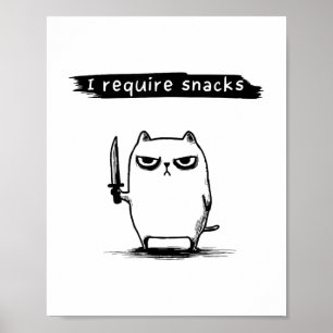 Póster Meme divertido para gatos que necesito que los ref