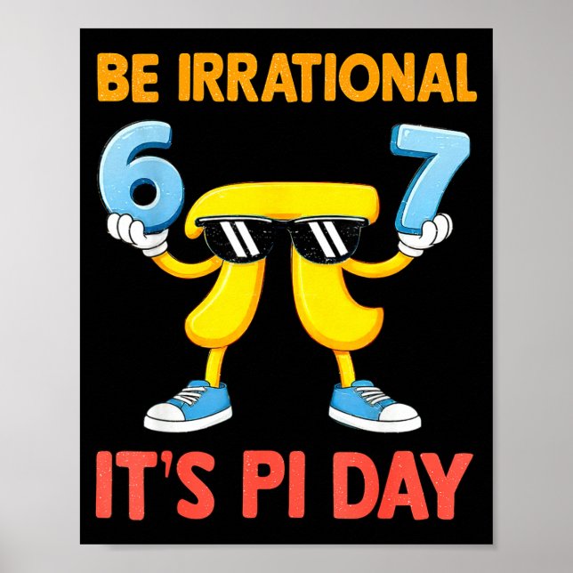 Póster Meme divertido seis siete 67 día matemática cienci (Frente)