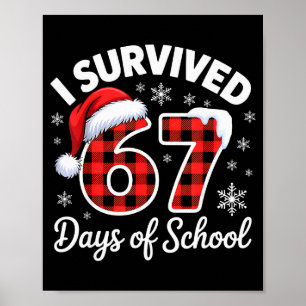 Póster Meme Divertido Seis Siete Navidad Sobreviví 67 Día