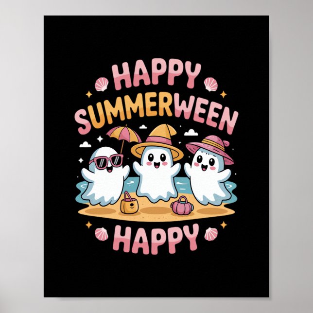 Póster Meme Feliz verano de Halloween (Frente)