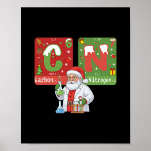 Póster Meme Navidad 67 Ciencia Química Humor Tabla Periód