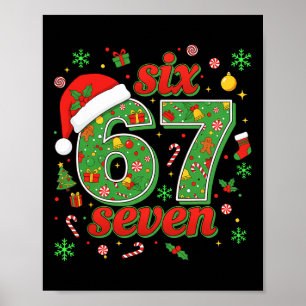Póster Meme Navideño Seis Siete Tendencia 67 Navidad Homb
