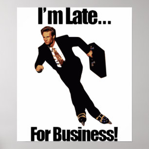 Póster Meme Tarde Para Rollerblade Empresarial