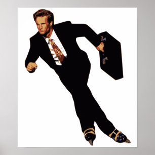 Póster Meme Tarde Para Rollerblade Empresarial