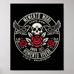 Póster Memento Mori, Amor Fati, Filosofía De Cita Estólic
