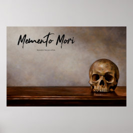 Póster Memento Mori - Calavera en la mesa