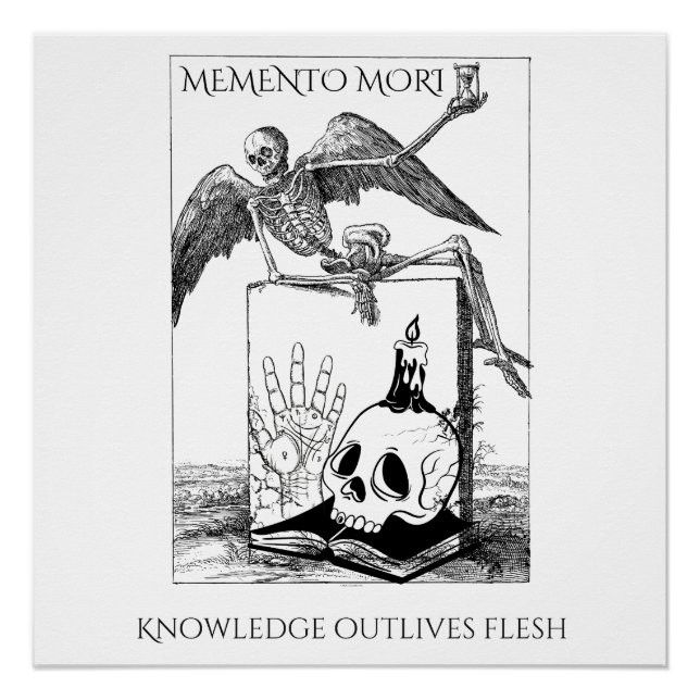 Póster memento mori dark academia (Anverso)