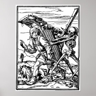 Póster Memento Mori Engraving Medieval
