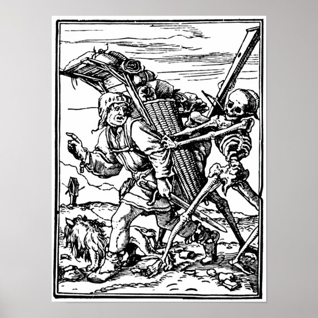 Póster Memento Mori Engraving Medieval (Frente)