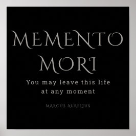 Póster Memento Mori, estoicismo, Marcus Aurelius