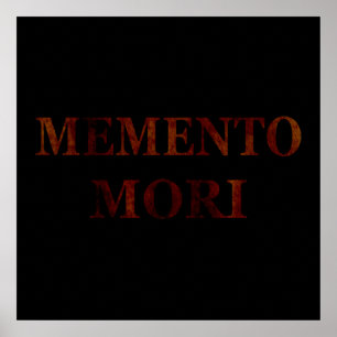 Póster memento mori, frase latina