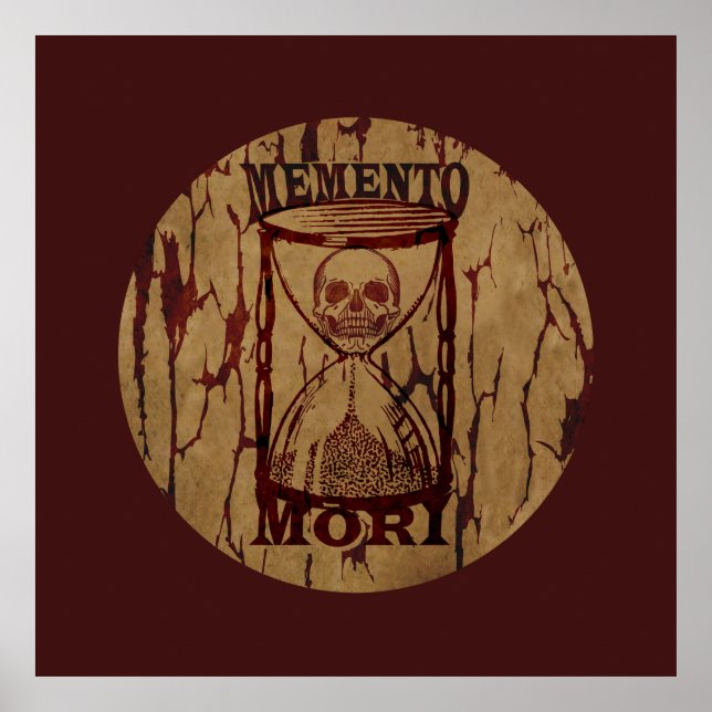 Póster memento mori hourglass (Frente)