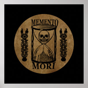 Póster memento mori hourglass