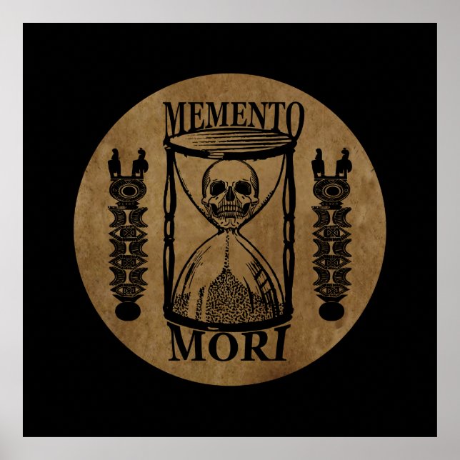 Póster memento mori hourglass (Frente)