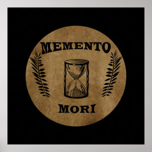 Póster memento mori hourglass