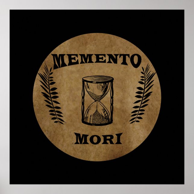 Póster memento mori hourglass (Frente)