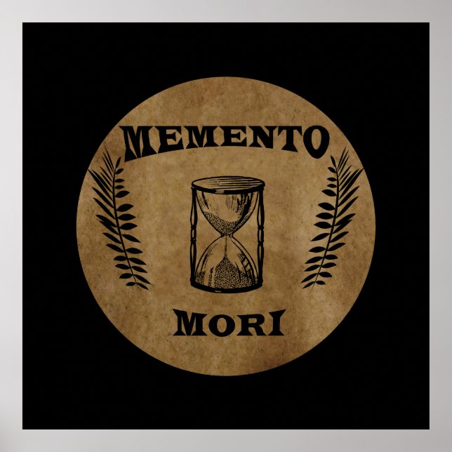 Póster memento mori hourglass (Frente)