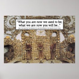 Póster Memento Mori - Iglesia ósea de Roma