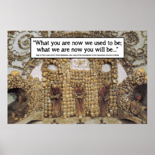 Póster Memento Mori - Iglesia ósea de Roma