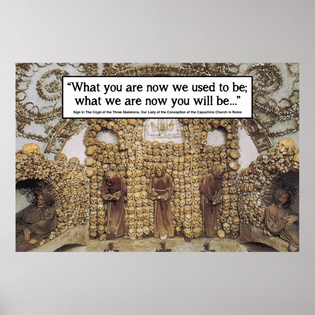 Póster Memento Mori - Iglesia ósea de Roma (Frente)
