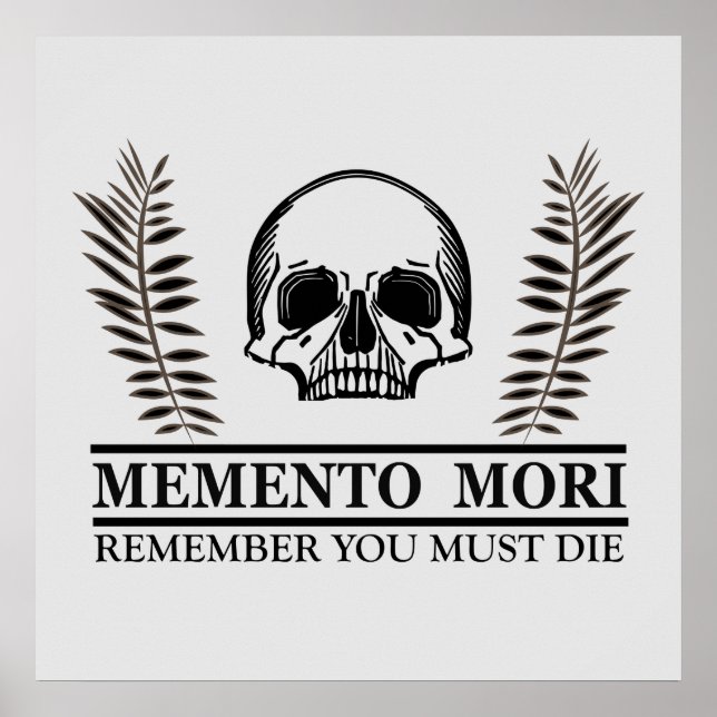 Póster memento mori latin sayings (Frente)