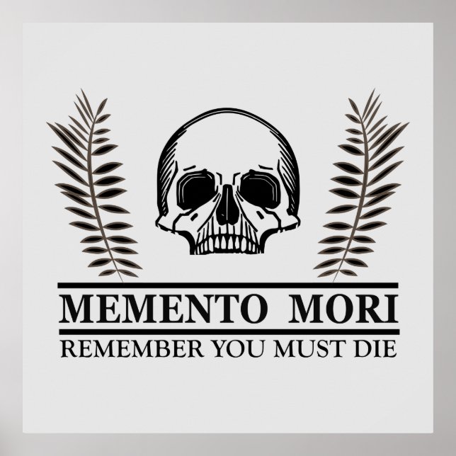 Póster memento mori latin sayings (Frente)