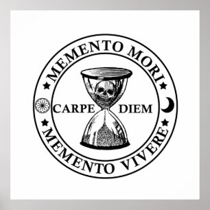 Póster Memento mori memento vivere