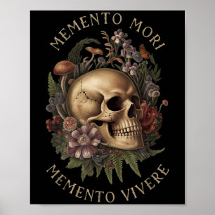 Póster Memento Mori Memento Vivere _ Filosofía & amp; Lat