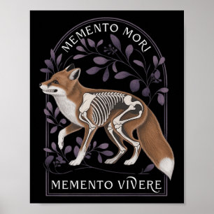 Póster Memento Mori Memento Vivere _ Filosofía & amp; Lat