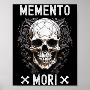 Póster Memento Mori Mortalidad Stoic Stoicism Filosofía Q