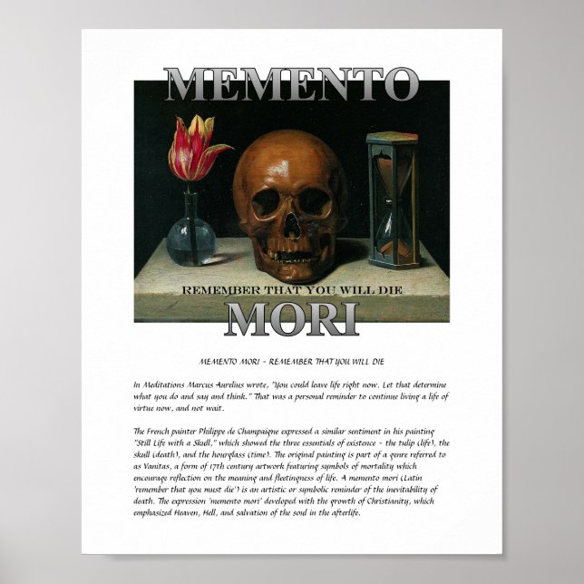 Póster Memento Mori - Recuerda que morirás Poster (Frente)