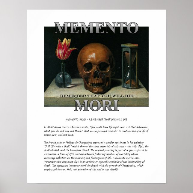 Póster Memento Mori - Recuerda que morirás Poster (Frente)