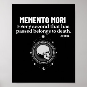 Póster Memento Mori Seneca Stoicism Filosofía estoica Quo