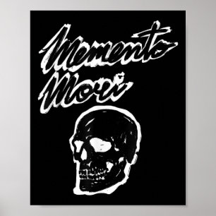 Póster Memento Mori Skull Grunge Filosofía cita