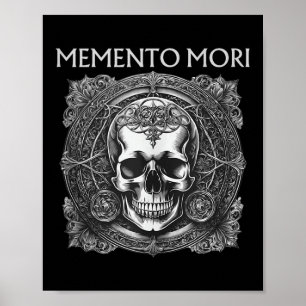 Póster Memento Mori Skull Stoic PhilosophMen Latin