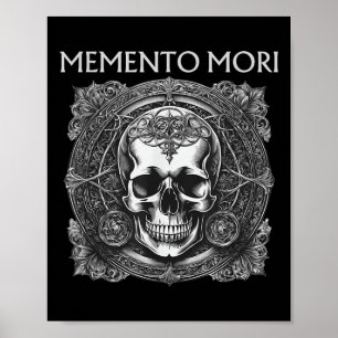 Póster Memento Mori Skull Stoic PhilosophMen Latin