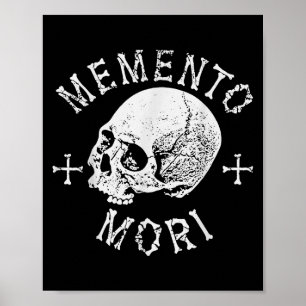 Póster Memento Mori Stoic Recuerda Los Huesos De La Muert