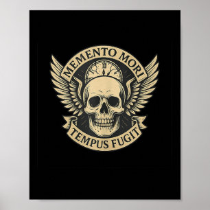 Póster Memento Mori Tempus Fugit Latin Stoic Cank T