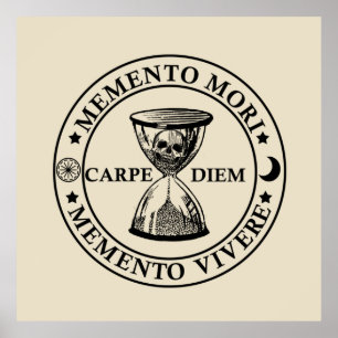 Póster memento mori vivere