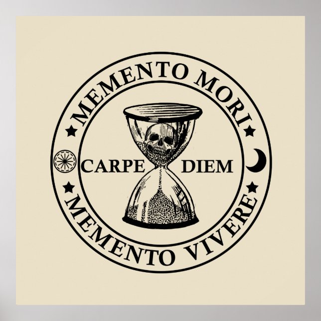 Póster memento mori vivere (Frente)