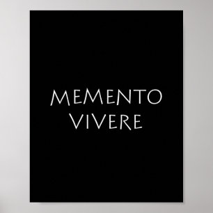 Póster Memento vivere