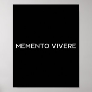 Póster Memento Vivere Recuerda Vivir Filosofía Latín Q