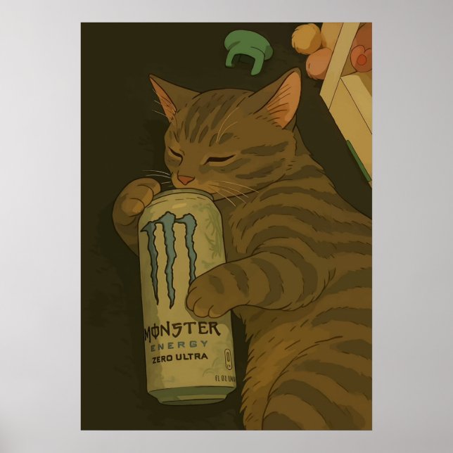Póster Memes de gato durmiendo (Frente)