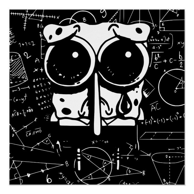 Póster memes de geometría matemática divertida (Anverso)